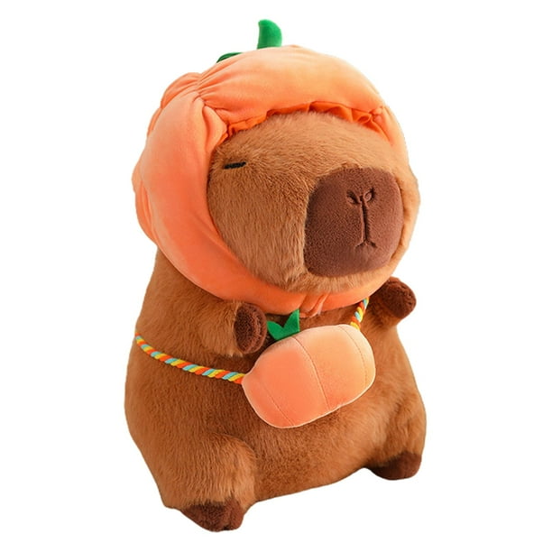Lindo animal de peluche de carpincho para decoración del hogar, juguete de peluche de carpincho suave y realista calabaza 28cm
