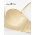 thumbnail image 5 of Wingslove Women's Strapless Multiway Push Up Bra Wireless Plus Size Convertible Bra, Beige 36B, 5 of 6