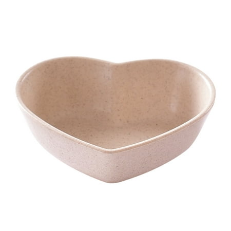 

OUNONA 4pcs Sauce Dishes Heart Shape Sauce Dipping Bowls Wheat Straw Soy Sauce Dishes Mini Dinnerware Plate Condiment Dish (Beige)