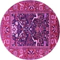 thumbnail image 1 of Ahgly Company Indoor Round Oriental Pink Industrial Area Rugs, 5' Round, 1 of 4