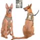 thumbnail image 2 of Arnés antitirones para perros, arnés táctico transpirable y ajustable para perros medianos y grandes, chaleco reflectante duradero, equipo de grado militar, talla XL, marrón y verde., 2 of 5