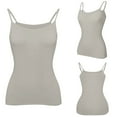 thumbnail image 5 of Women's Built-in Bra Camisole Tank Top Adjustable Spaghetti Strap Shelf Bra for Women Casual Tops 2026 Light Gray S, 5 of 6