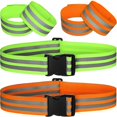 thumbnail image 1 of 6 Pcs Reflective Tape Reflective Safety Belt Light PT Belt High Visibility Reflective Belt for Arm, Wrist, Ankle, Leg Running (Orange, Green), 1 of 5
