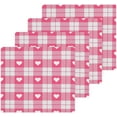 thumbnail image 2 of SKYSONIC Valentine's Day Pink Hearts Plaid Washcloths, 2 PCS 12x12 Inches Cotton Wash Cloths, Highly Absorbent and Soft Face Towels for Bathroom,Gym,Hotel and Spa, 2 of 7
