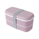 thumbnail image 1 of Lonchera, cajas Bento de material de grado alimenticio, caja de conservación para refrigerador y microondas, lonchera infantil con divisiones de doble capa, cubiertos, 1 of 2
