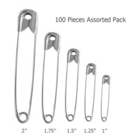 Package of 100 Pieces Assorted Size Safety Pins