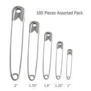 Package of 100 Pieces Assorted Size Safety Pins