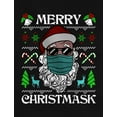 thumbnail image 2 of Tstars Merry Christmask 2020 Quarantine Santa Face Mask Ugly Christmas Women Sweatshirt, 2 of 5