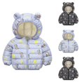thumbnail image 3 of Gpaecead Toddler Winter Coats Lightweight Zippers Puffer Cotton Padded Jacket For Baby Infant Kids Winter Baby Clothes 2-7 Years Gray, 3 of 3