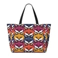 thumbnail image 2 of Fotbe Fox Face Bolsa de Viaje para Playa - Resistente al Agua, Bolsa Tote de Gran Capacidad y Ligera con 7 Bolsillos para Mujeres y Hombres, 2 of 7