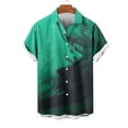 thumbnail image 4 of Styesk T-Shirts pour Homme Hommes Décontracté Mode Col Rabattu Imprimé Manches Courtes Chemise à Boutons Blouse, 4 of 6