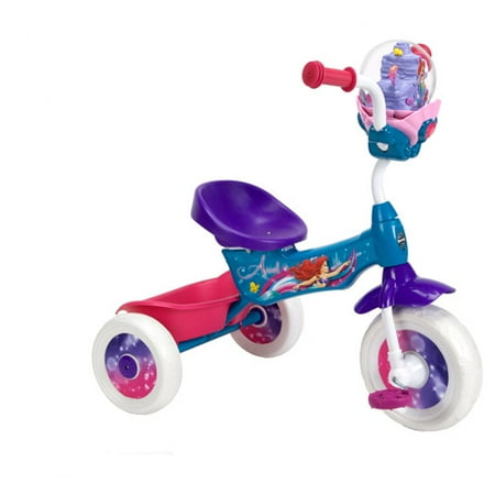 Huffy Disney Little Mermaid Girls' Folding Trike with Bubble Maker