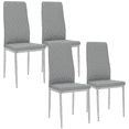 thumbnail image 1 of HOMCOM Set of a Dining Chairs Upholstery Seat with Steel Legs, 1 of 10