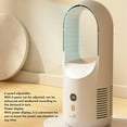 TUMALL Desk Fan Bladeless Portable Quiet 6 Speed Power Display 1800mAh