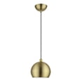 thumbnail image 5 of 45481-01 Livex Lighting Stockton - 1 Light Globe Mini Pendant In Industrial Style-14.25 Inches Tall and 8 Inches Wide-Antique Brass/Polished Brass, 5 of 9
