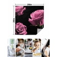 thumbnail image 4 of Pink Rose Cloth Napkins Set of 6 Reusable Dinner Napkins, Vintage Abstract Garden Flower Floral Black Cocktail Napkin Washable Table Napkins for Wedding/Holiday Party/Baby Shower 20"x20", 4 of 7