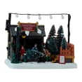 thumbnail image 2 of Figura en miniatura de casa navideña iluminada, adorno de escritorio con luces para cocina, , amigos y fiestas., 2 of 9