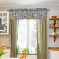thumbnail image 3 of Yayeee Kitchen Valance Rod Pocket 54" x 18" Living Room Window Curtain, Gray Halloween Dancing, 3 of 6