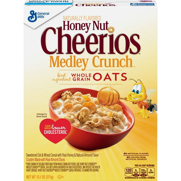 Honey Nut Cheerios Medley Crunch Cereal 13 1 Oz Walmart Com