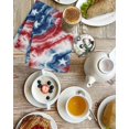thumbnail image 4 of American Flag Tie-dye Kitchen Dish Towels for Drying Dishes Set of 3, Blue Red Ombre Abstract Art Waffle Weave Microfiber Hand Tea Bathroom Towels Quick Dry & Absorbent Towel 15.7x23.6, 4 of 7