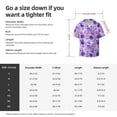 thumbnail image 7 of KLL Violet Print Men's Shirt Short Sleeve Button Down Summer Cuba Beach Shirts- Small, 7 of 7