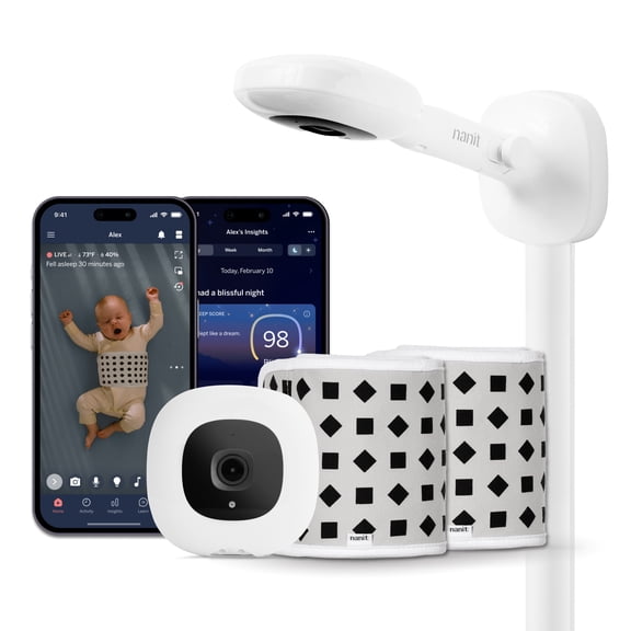 Nanit Better Sleep Baby Monitor Bundle with Wall Mount