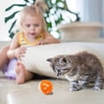 thumbnail image 3 of HLONK 10 Pieces Pet Cat Kitten Play Balls with Jingle Bell Pounce Chase Rattle Toy Random Color, 3 of 8