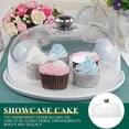 thumbnail image 3 of WYJ DOERDO 10Inch Cake Dome Cover Clear Cake Stand Cover Acrylic Round Cheese Cloche Dome for Dessert Display, 26.5x13.5cm-0614, 3 of 6