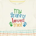 thumbnail image 4 of Inktastic My Granny Love Me Girls Baby Dress, 4 of 5