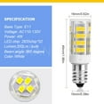 thumbnail image 2 of Ruiandsion E11 LED Bulb Home Lamp 110-130V 4W 350 Lumen Corn Bulb Table Lamps Chandelier Light White 10pcs, 2 of 6
