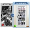 thumbnail image 5 of DISEN 28 Large Pockets Hanging Shoe Organizer Over The Door Shoe Rack for Closet Door Storage Mesh Shoe Holder Hanger for Men, White, 5 of 6