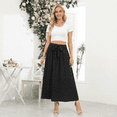 thumbnail image 6 of MLDRA Skirts for Women Elastic High Waist Maxi Skirt with Pockets Trendy Tie Knot Dressy Casual A-line Long Flowy Pleated Skirts, 6 of 7