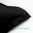 thumbnail image 5 of Flxxie 2 Pack Microfiber Euro Pillow Shams, Ultra Soft European Throw Pillow Covers, Decorative Square Pillow Cases, 26" x 26", Black, 5 of 5