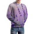 thumbnail image 5 of Lavender Field Bloom Men's Women Vintage 3D Hooded Sweatshirt - All-Season Loose Fit Streetwear, 5 of 6