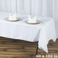 thumbnail image 6 of BalsaCircle 60" x 102" Premium Polyester Rectangular Tablecloth Table Linens White, 6 of 8