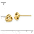 thumbnail image 4 of 10K Yellow Gold Polished Love Knot Post Earrings (Width 6.5) (Length 6.8) - Jbsp, 4 of 5