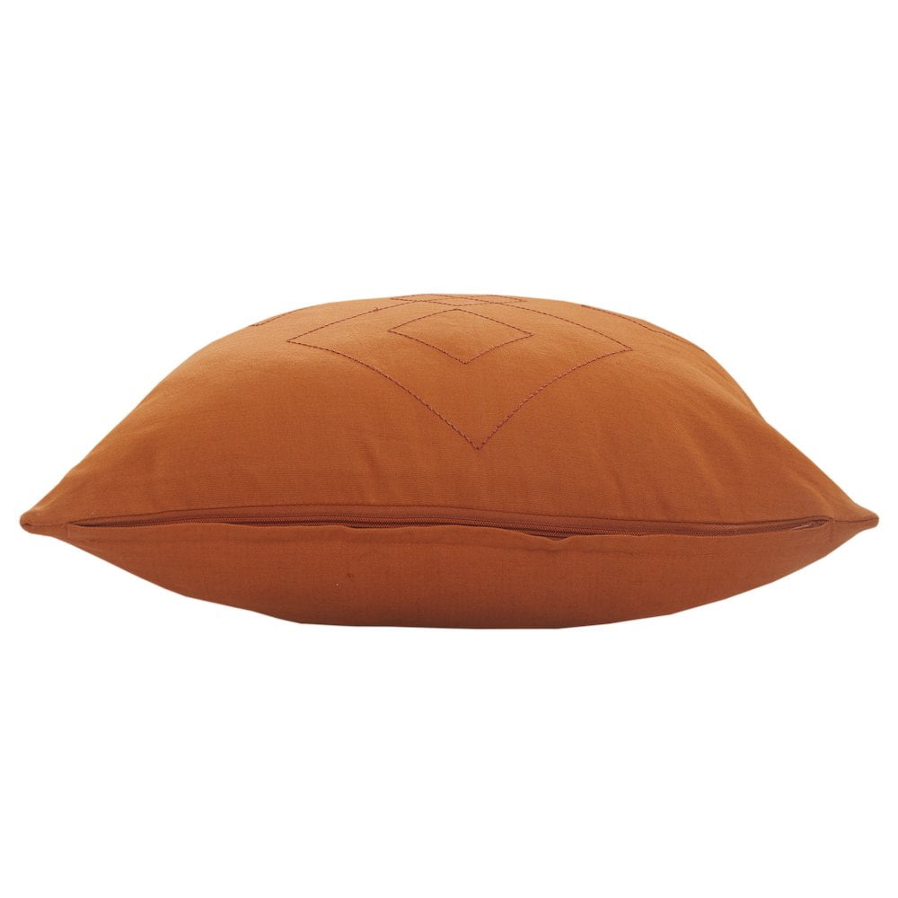 LR Home Ox Bay Orange Solid All-Natural Cotton Pillow Cover