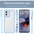 thumbnail image 2 of Case for Moto G55 5G,Moto G55 5G Case,Transparent TPU+PC Acrylic Protective Military Grade  Heavy Duty Shockproof Protection Phone Case for Motorola Moto G55 5G (Blue), 2 of 16