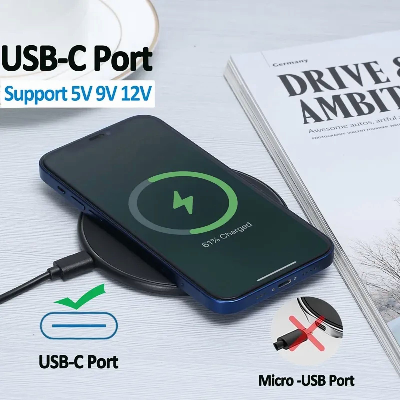 100W Fast Wireless Charger Pad For iPhone 15 14 13 12 X Pro Max 8 Samsung Galaxy S23 Xiaomi Wireless Charging Station Chargers