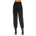 thumbnail image 5 of Fewfanhot Women's Pants See Through Flare Leggings Hollow Out Mesh Sheer Cover Up Trousers, 5 of 8