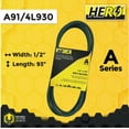 thumbnail image 2 of HERO® 1/2 inch x 93 inch Aramid Kevlar Lawn Mower Belt Replacement For Reference A91 4L930, 2 of 2