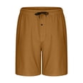thumbnail image 4 of BXINGOHAI Mens Pajama Shorts Sleep Shorts Soft Comfy Breathable Lounge Pants with Pockets Gold,2XL, 4 of 5