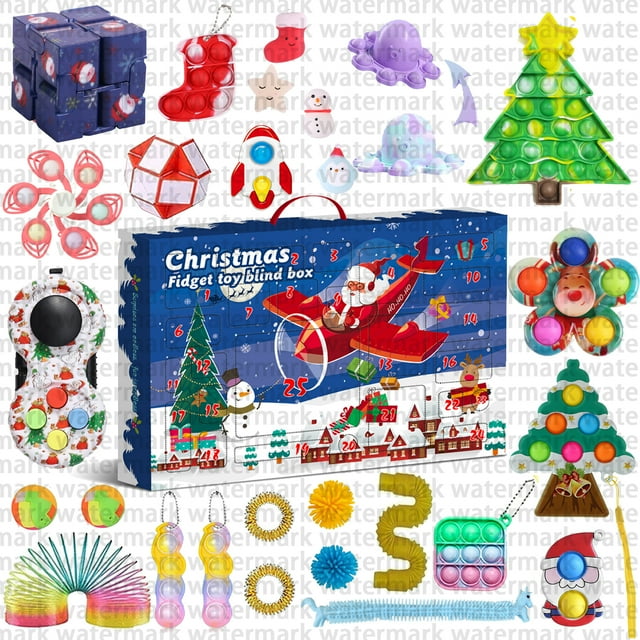 xiaxaixu Christmas 25 Days Advent Calendar?27 Pcs Sensory Fidget Toys