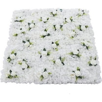 Artificial Flower Wall Panels,6 Pack 24"x16" 3D Flower Wall Panel Floral Backdrop,Flower Wall Decor for Wedding, Party, Nursery, Baby Girl Room, Home Decor (6Pcs White Peony Rose)