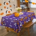 thumbnail image 7 of 3 Pack Halloween Tablecloths 87 x 51 inch, Rectangular Plastic Ghost Pumpkin Spider Web Table Cover for Halloween Party Decorations Favors Supplies, 7 of 7