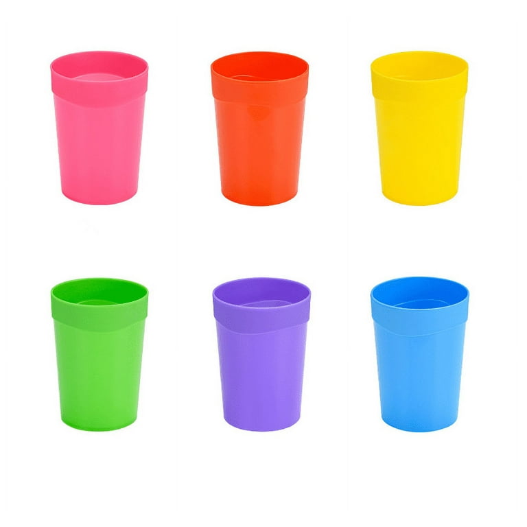 YUYUHUA Plastic Cups Reusable - Unbreakable Glasses Drinking  26 oz - Thick Wall Hard Dairy Tumblers set of 6 - BPA Free Dishwasher Safe  Kids Cup for Party Kitchen Camping
