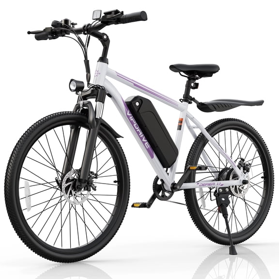 VIPDRIVE Electric Bike for Adults, 26'' 750W Peak Ebike, 48V 7.8AH Removable Battery，Up to 40 Miles 20MPH Electric Mountain Bike，Front Fork Suspension，UL2849