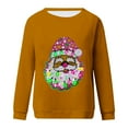 thumbnail image 3 of Jienlioq Hauts de Sortie pour Femmes Femmes Mode Décontractée Imprimé Col Rond Ample Manches Longues Chandails Blouse Aubaines Vendredi Fou, 3 of 3