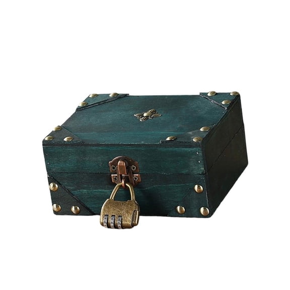 Osdhezcn Elegant European Wood Suitcases Spacious Handheld Travel Trunk for Collector and Enthusiasts Daily Casual Use