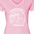 thumbnail image 4 of Inktastic Summer Vacation Mode Pensacola Beach Florida Women's V-Neck T-Shirt, 4 of 5